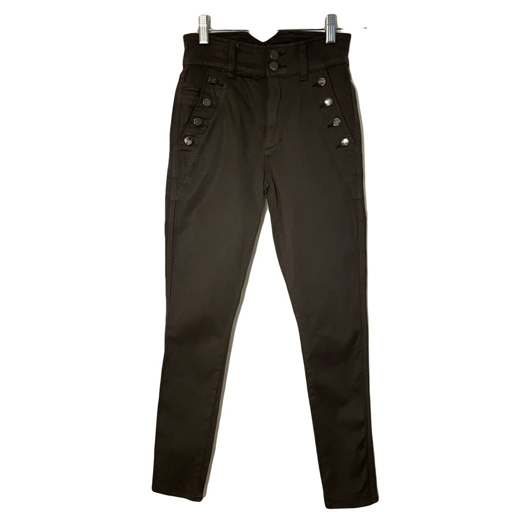 Joe’s Jeans Georgia High Rise Button Coated Skinny In Peat Size 24